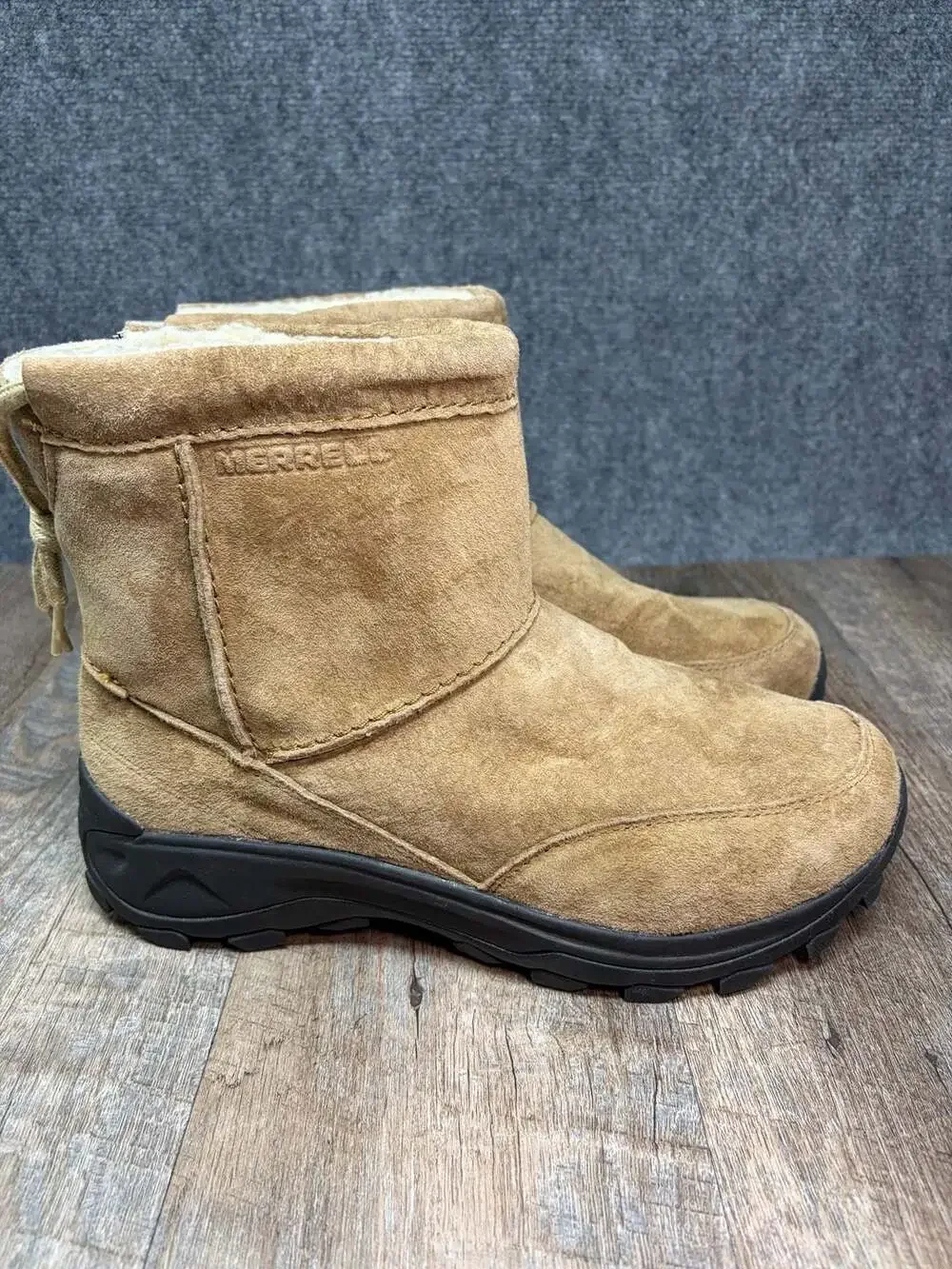 Merrell Men's J004559W Suede Faux Fur Lined Winter Boots Size M- 10.5W-New-WOB